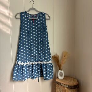 NWOT Anna Nina Maternity Floral Blue Sleeveless Dress